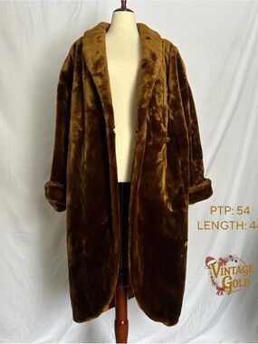 1980’s Donny Brook oversized faux fur luxury coat
